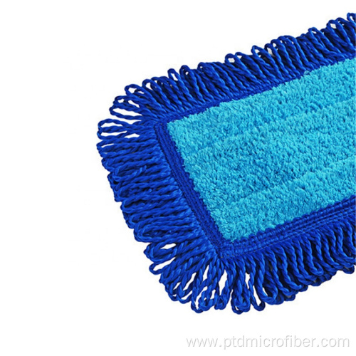 Microfiber dusting mop with fringe edge